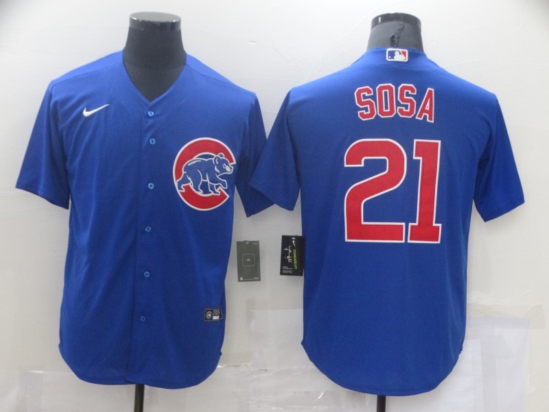 Men's Chicago Cubs Sammy Sosa #21 Blue Baseball Jersey